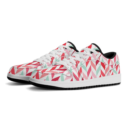 pink-lines-low-top-leder-sneaker-fur-herren-sneaker-jlr-design-41810 - JLR Design