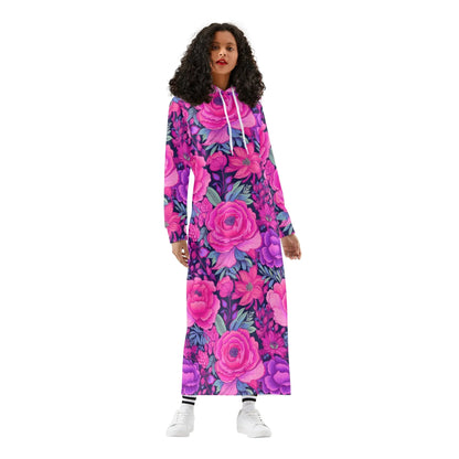 pink-rose-bequemes-leichtes-hoodie-kleid-hoodiekleid-jlr-design-90986 - JLR Design