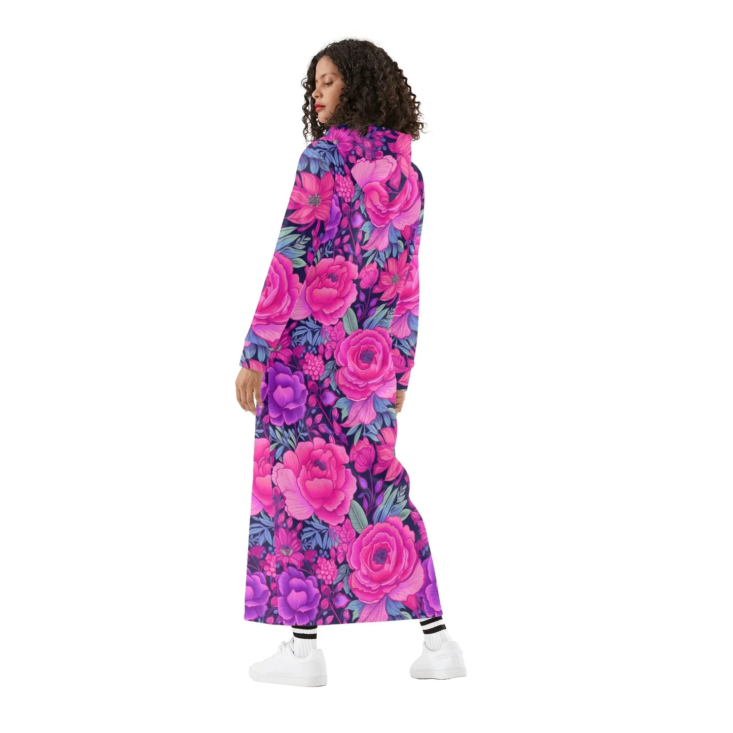 pink-rose-bequemes-leichtes-hoodie-kleid-hoodiekleid-jlr-design-69749 - JLR Design