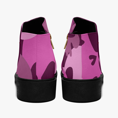 Pink Skull elegante Reißverschluss-Stiefeletten Stiefeletten JLR Design
