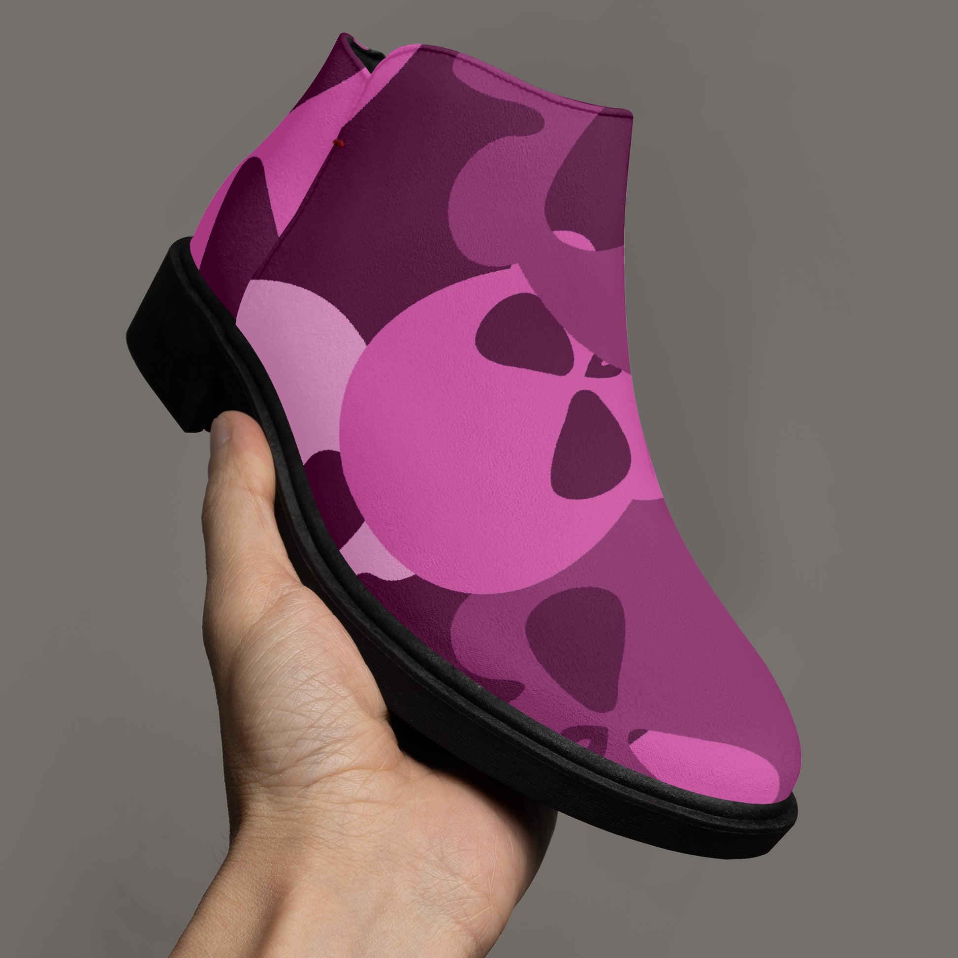 Pink Skull elegante Reißverschluss-Stiefeletten Stiefeletten JLR Design