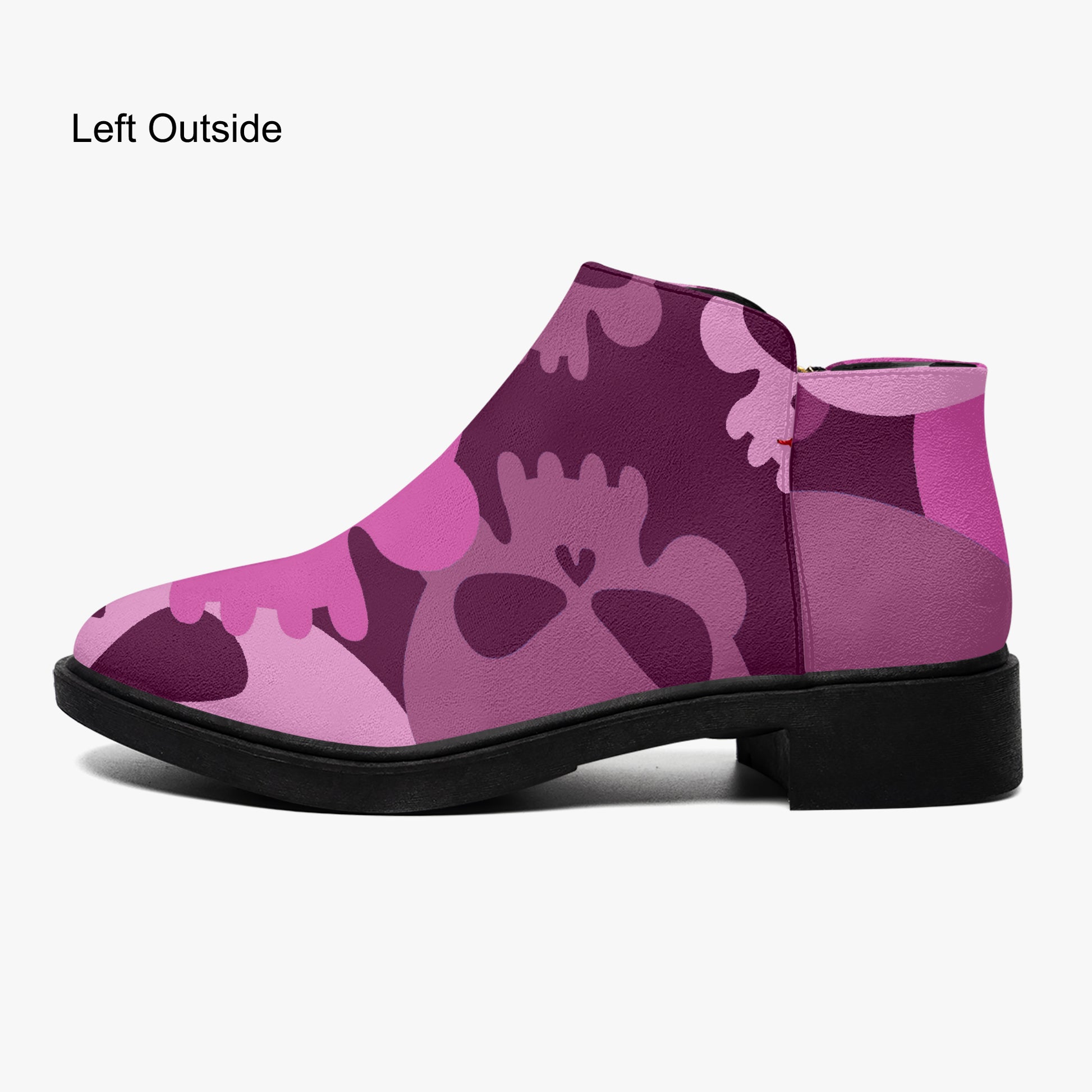 Pink Skull elegante Reißverschluss-Stiefeletten Stiefeletten JLR Design