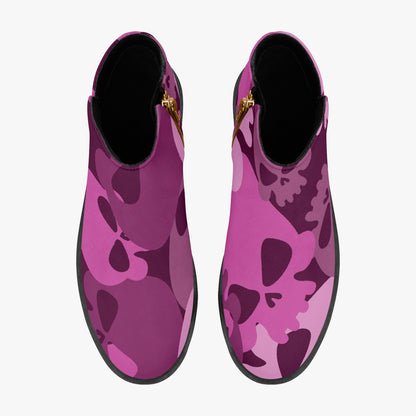 Pink Skull elegante Reißverschluss-Stiefeletten Stiefeletten JLR Design