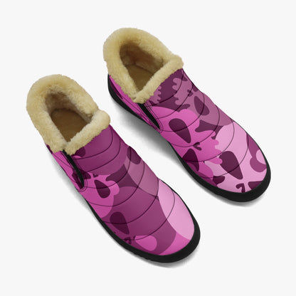 Pink Skull Faux Fur Slipper Slipper JLR Design
