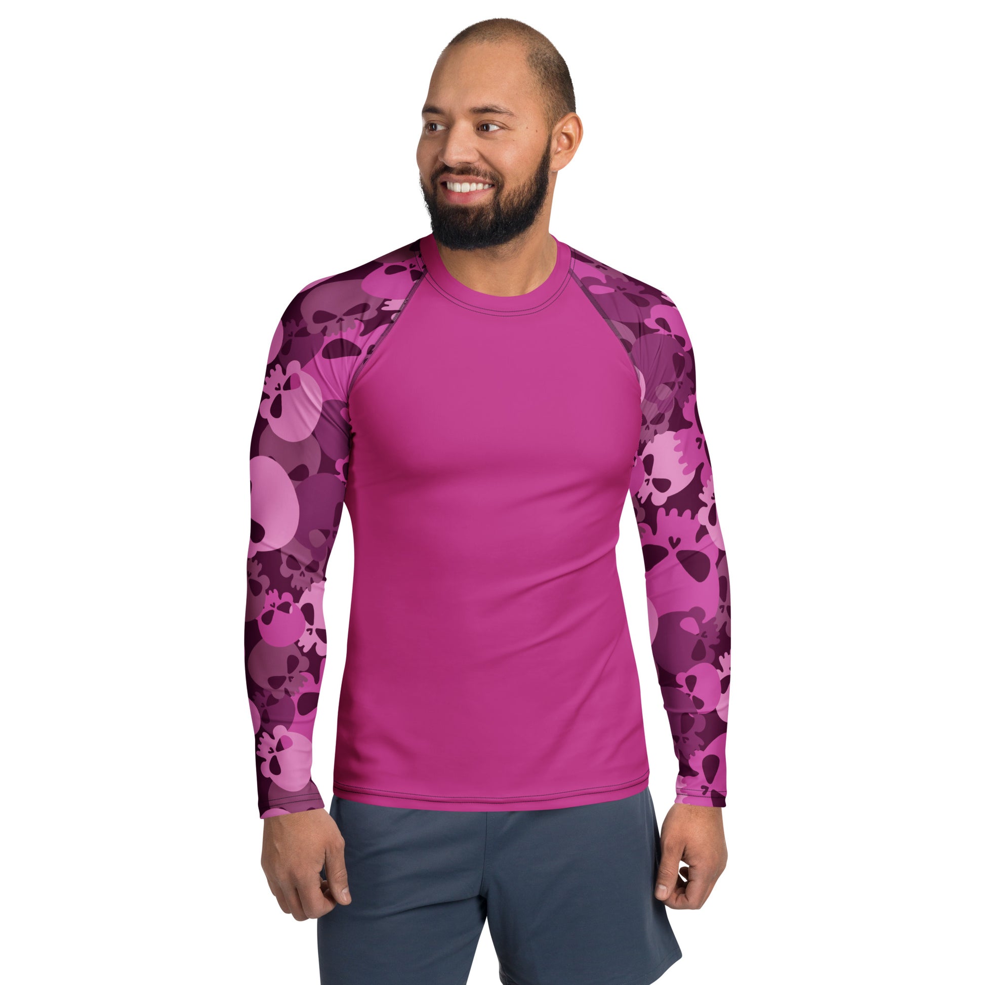 Pink Skull Herren Rash Guard Rash Guard JLR Design