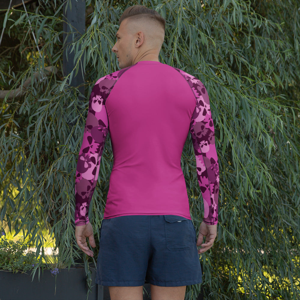 Pink Skull Herren Rash Guard Rash Guard JLR Design