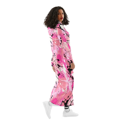 pink-splash-bequemes-leichtes-hoodie-kleid-hoodiekleid-jlr-design-51811 - JLR Design