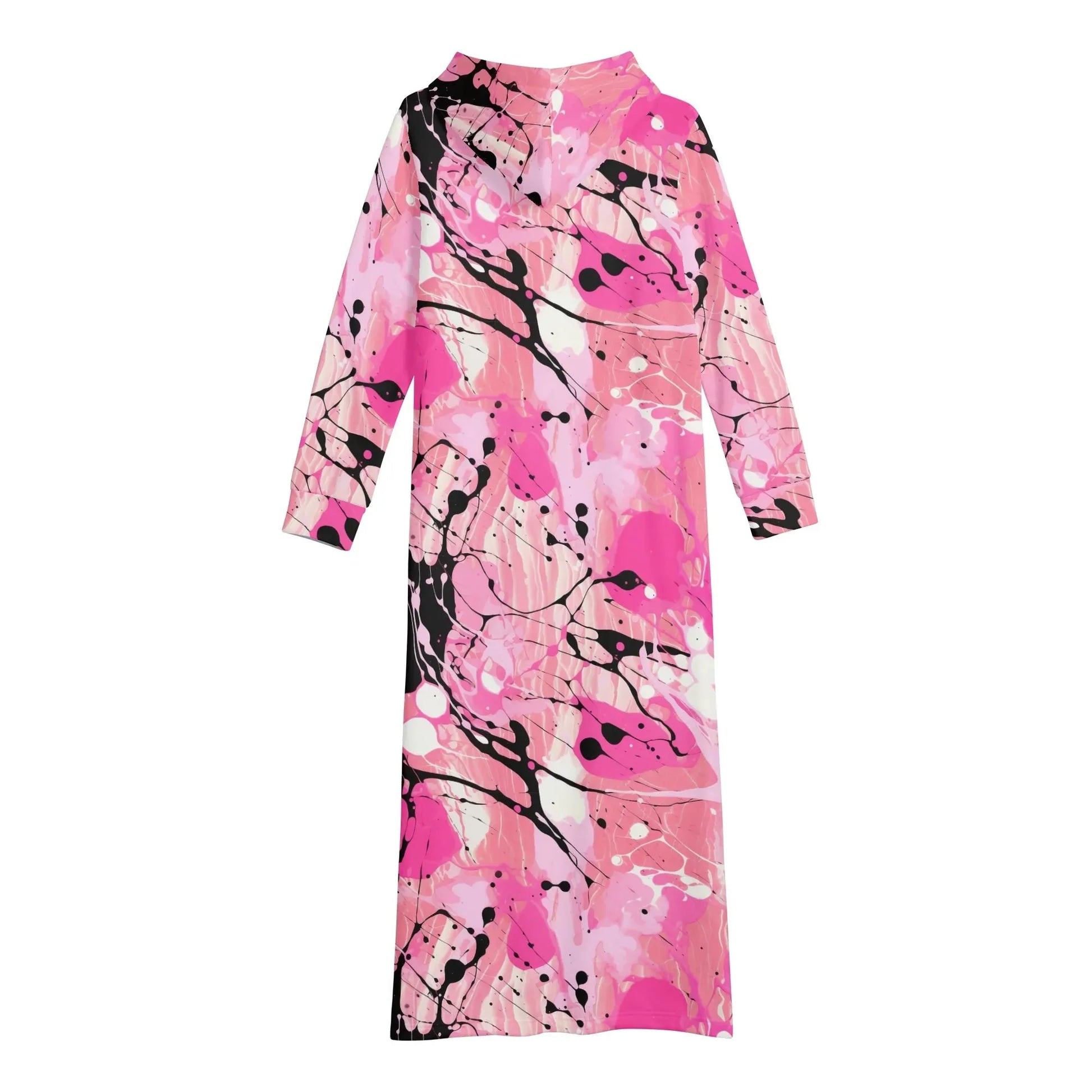 pink-splash-bequemes-leichtes-hoodie-kleid-hoodiekleid-jlr-design-74095 - JLR Design