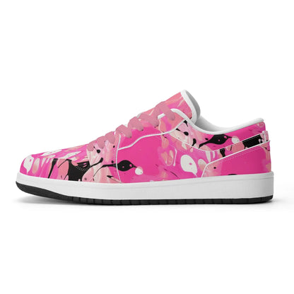 pink-splash-low-top-leder-sneaker-fur-damen-sneaker-jlr-design-24160 - JLR Design