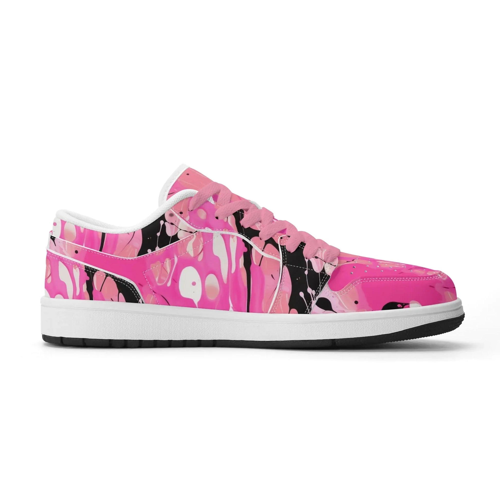 pink-splash-low-top-leder-sneaker-fur-damen-sneaker-jlr-design-27906 - JLR Design