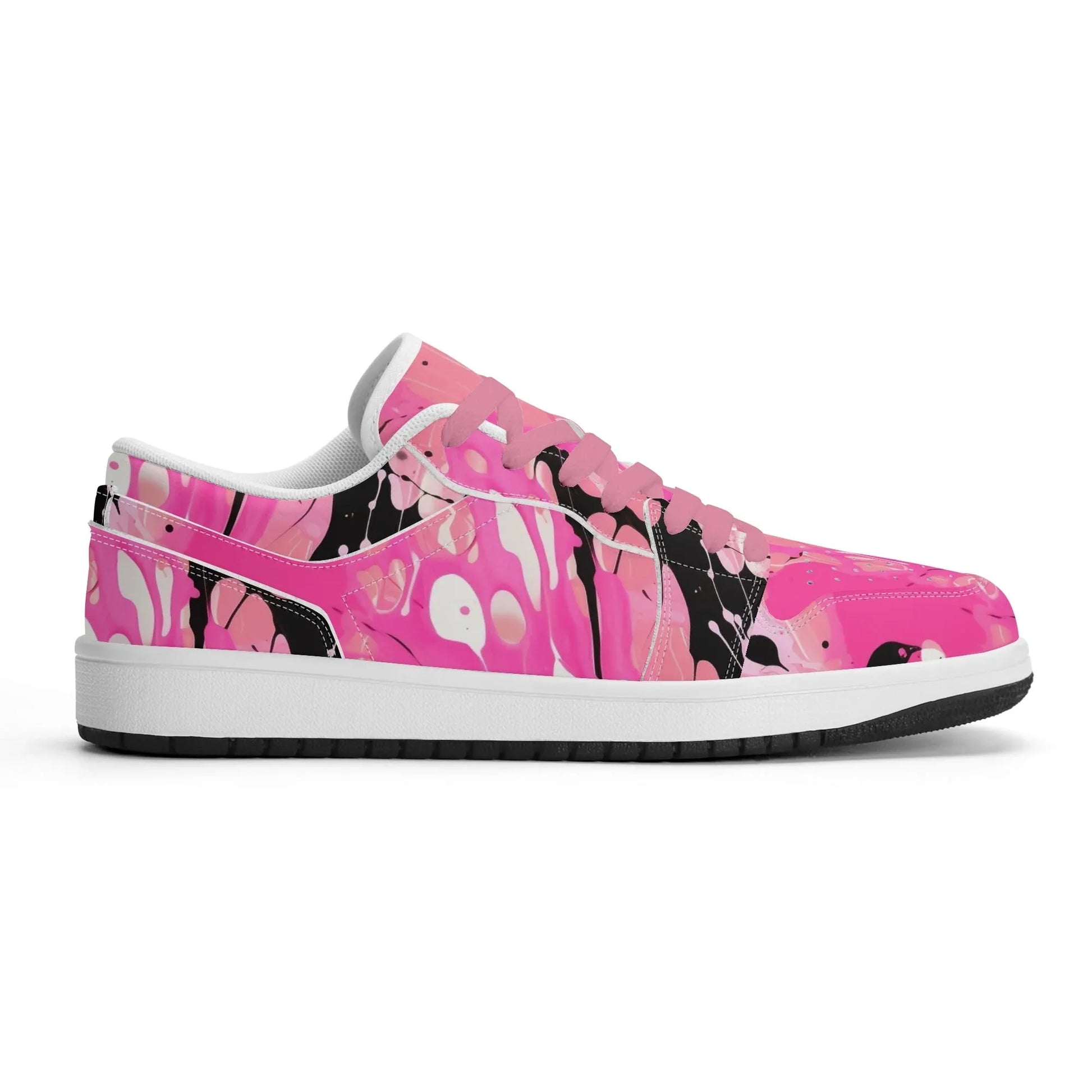 pink-splash-low-top-leder-sneaker-fur-damen-sneaker-jlr-design-33670 - JLR Design