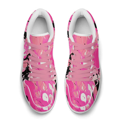 pink-splash-low-top-leder-sneaker-fur-damen-sneaker-jlr-design-27947 - JLR Design