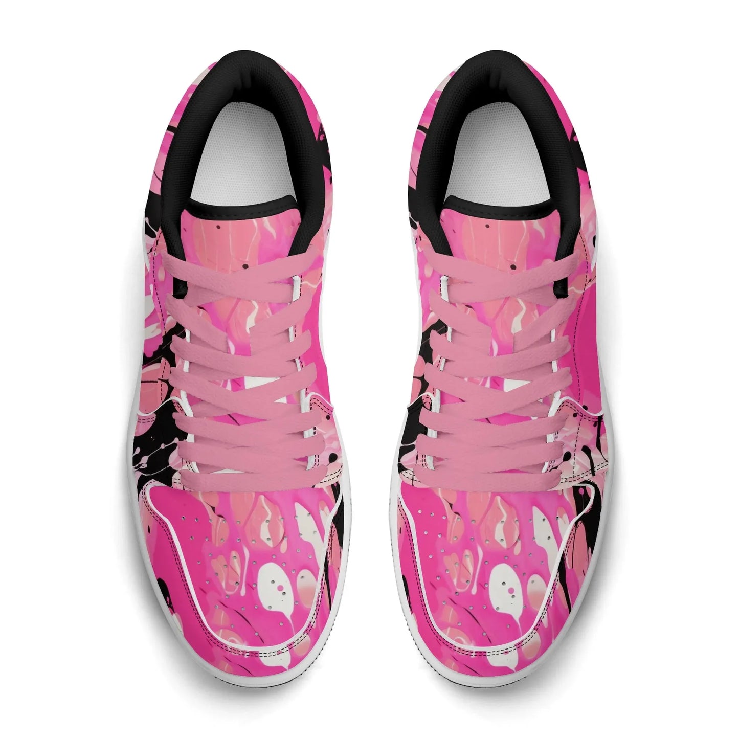 pink-splash-low-top-leder-sneaker-fur-herren-sneaker-jlr-design-32568 - JLR Design