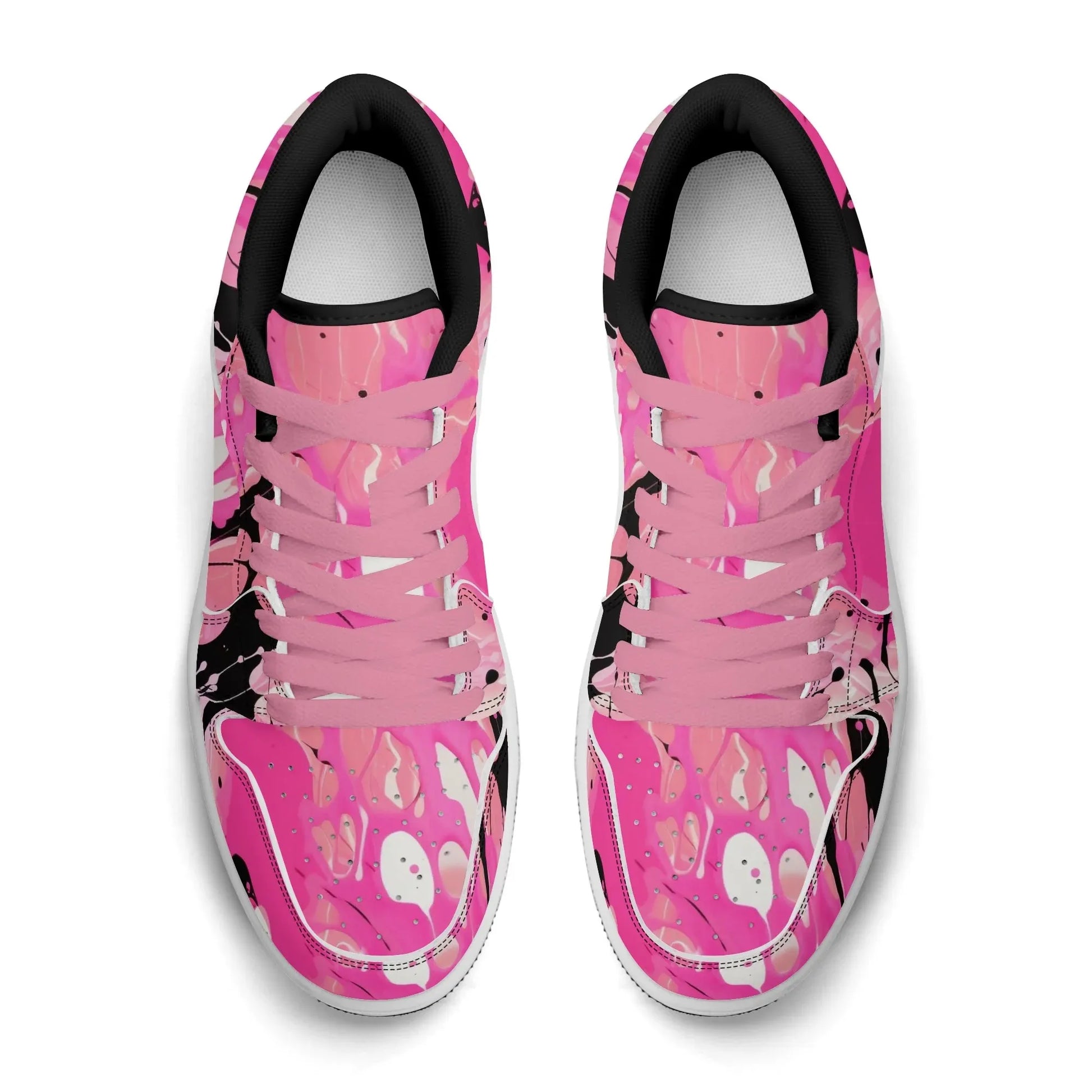 pink-splash-low-top-leder-sneaker-fur-herren-sneaker-jlr-design-32568 - JLR Design