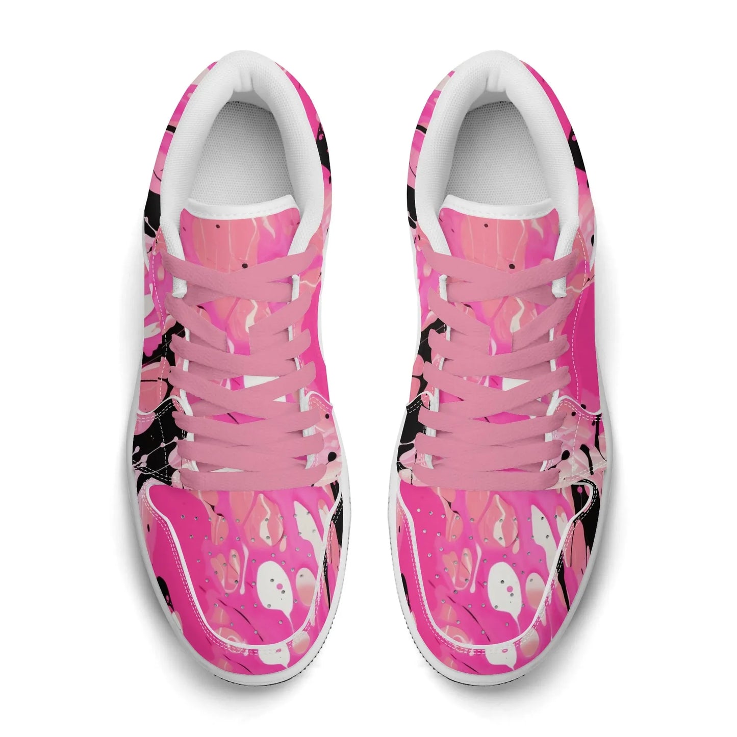 pink-splash-low-top-leder-sneaker-fur-herren-sneaker-jlr-design-76074 - JLR Design