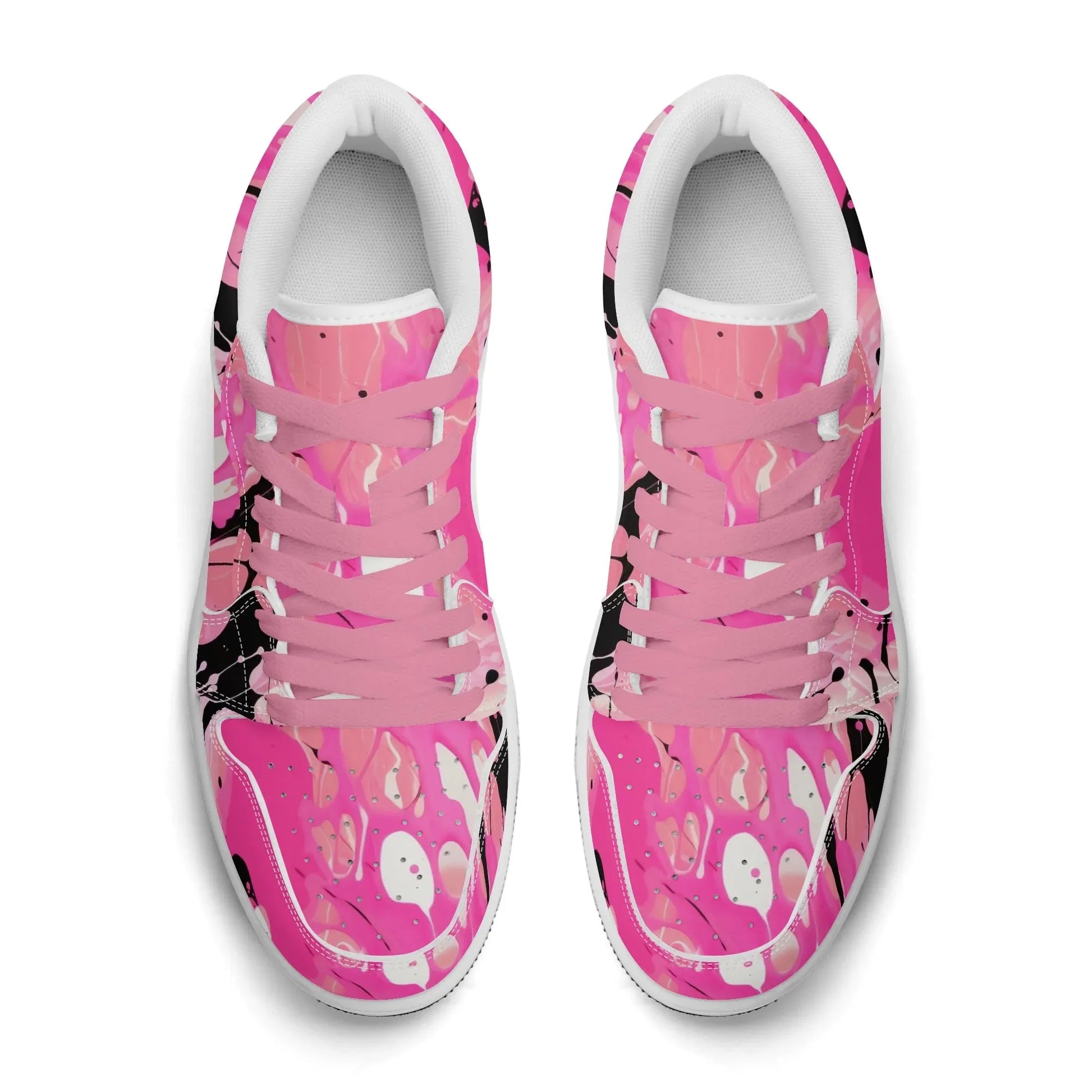 pink-splash-low-top-leder-sneaker-fur-herren-sneaker-jlr-design-76074 - JLR Design