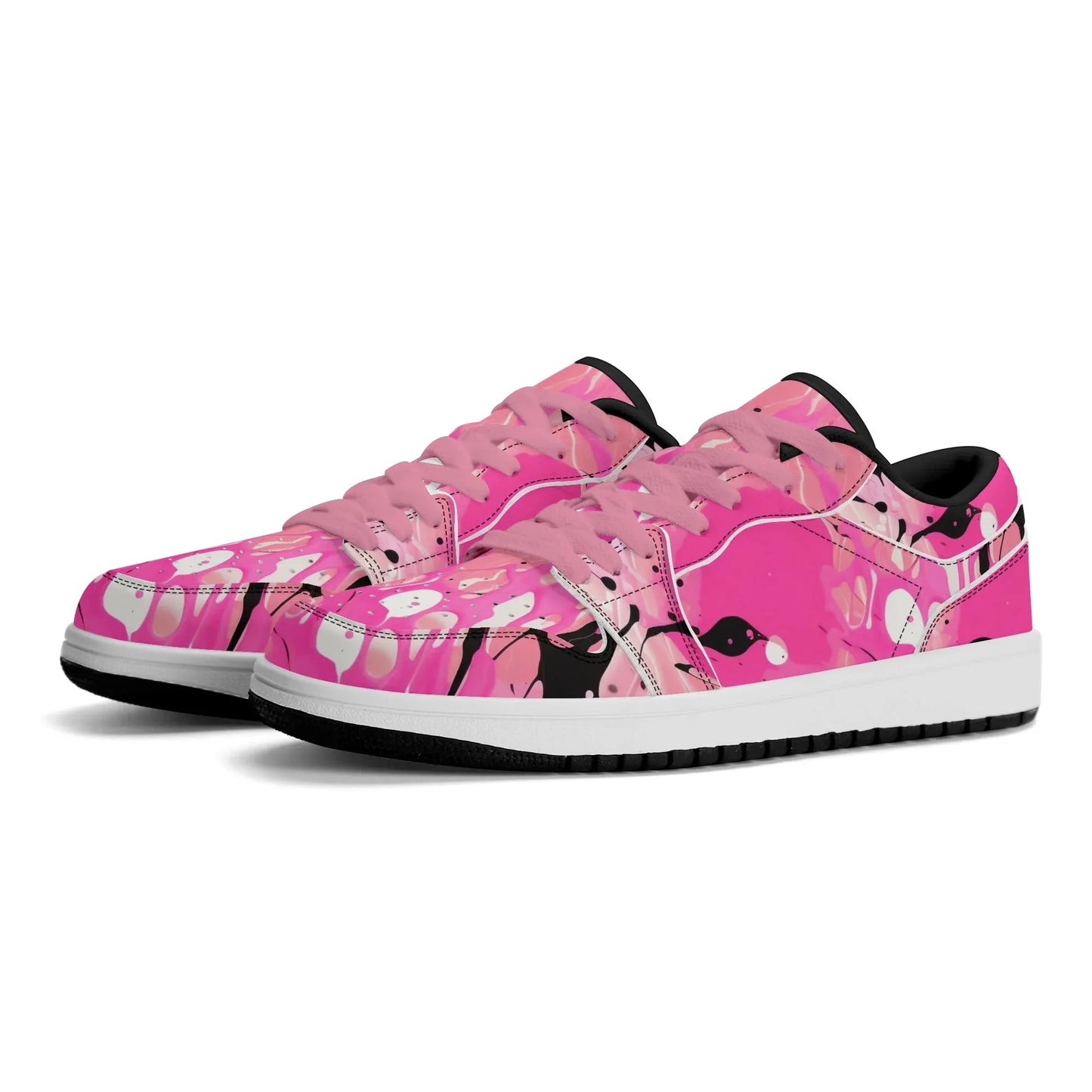 pink-splash-low-top-leder-sneaker-fur-herren-sneaker-jlr-design-82740 - JLR Design