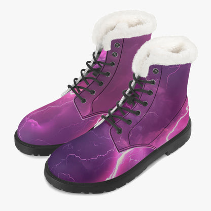 Pink Thunder Faux Fur Leder Boots Boots JLR Design