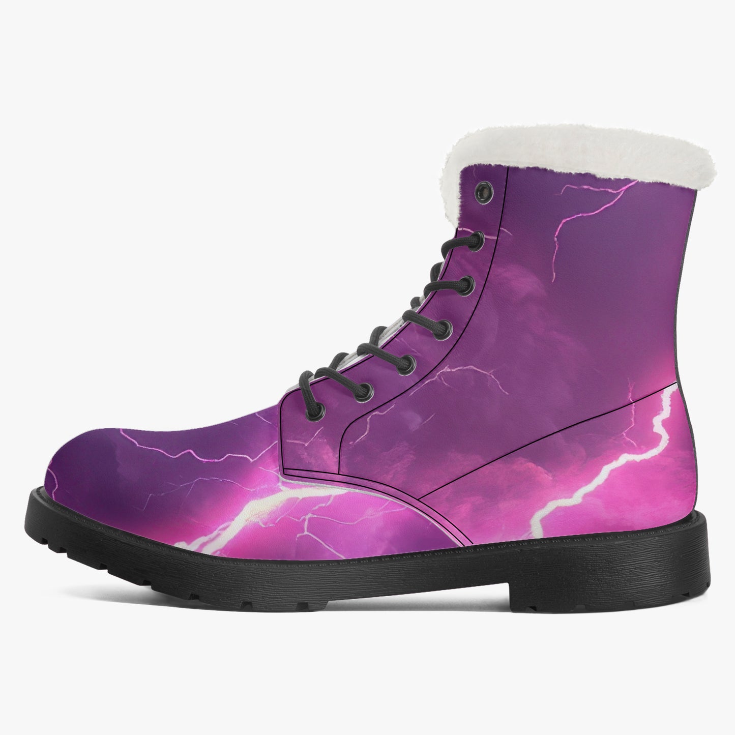 Pink Thunder Faux Fur Leder Boots Boots JLR Design