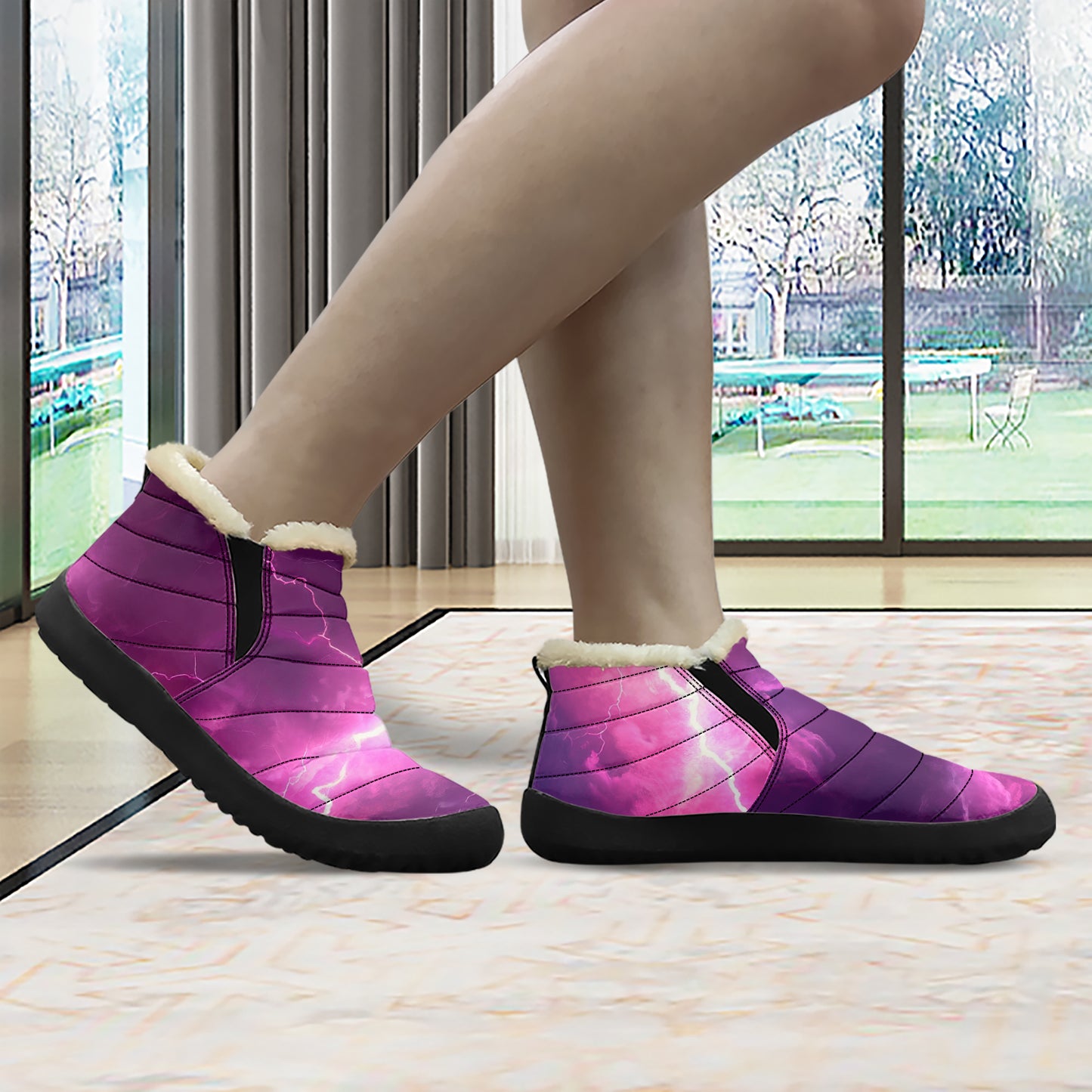 Pink Thunder Faux Fur Slipper Slipper JLR Design