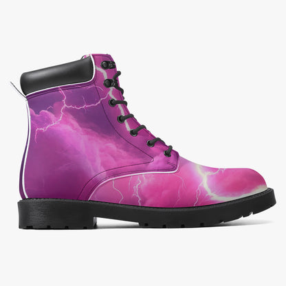 Pink Thunder Leder Boots | Stylische und Warme Winterstiefel Boots JLR Design