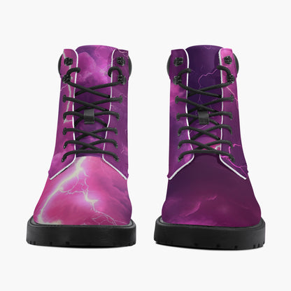 Pink Thunder Leder Boots | Stylische und Warme Winterstiefel Boots JLR Design