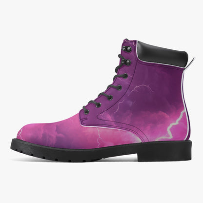 Pink Thunder Leder Boots | Stylische und Warme Winterstiefel Boots JLR Design