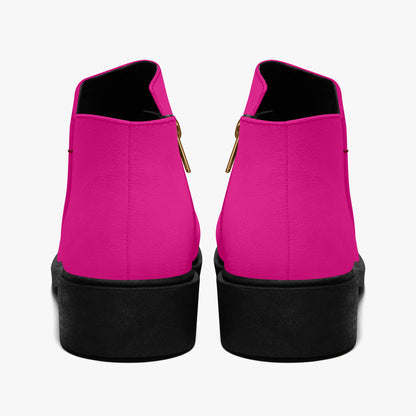 Pinke elegante Reißverschluss-Stiefeletten Stiefel JLR Design