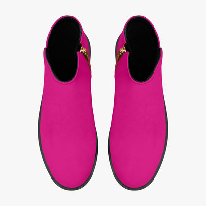 Pinke elegante Reißverschluss-Stiefeletten Stiefel JLR Design