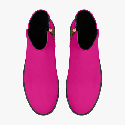 pinke-elegante-reissverschluss-stiefeletten-stiefel-jlr-design-4 - JLR Design
