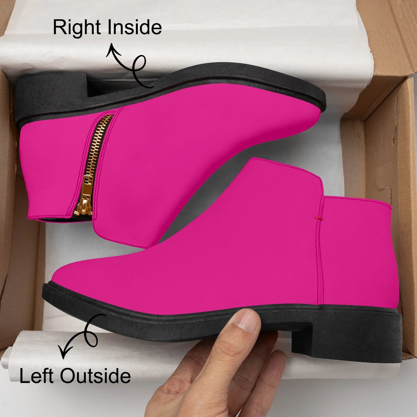 pinke-elegante-reissverschluss-stiefeletten-stiefel-jlr-design-5 - JLR Design