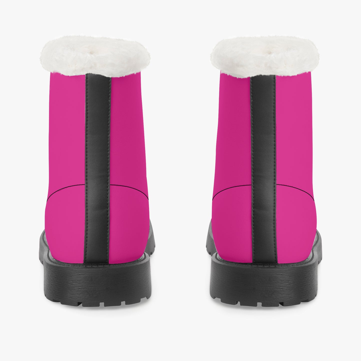 Pinke Faux Fur Leder Boots Boots JLR Design