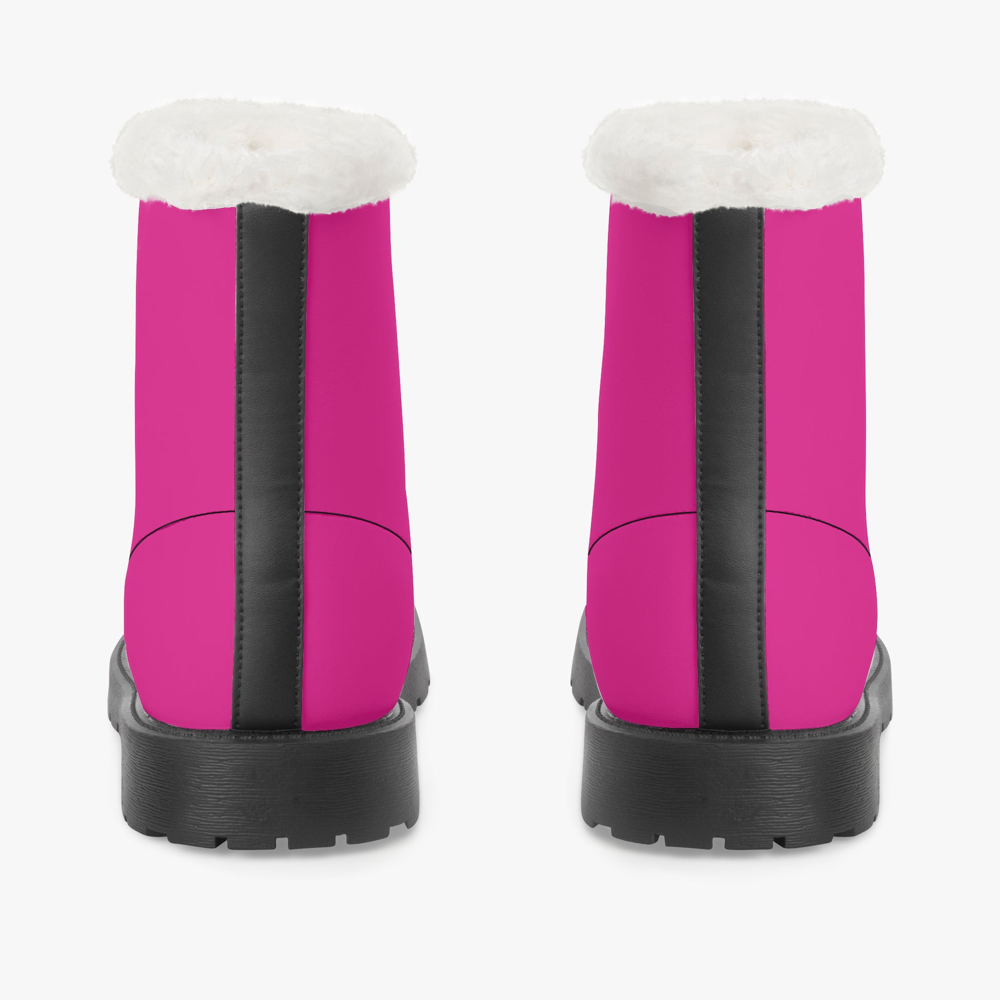 Pinke Faux Fur Leder Boots Boots JLR Design