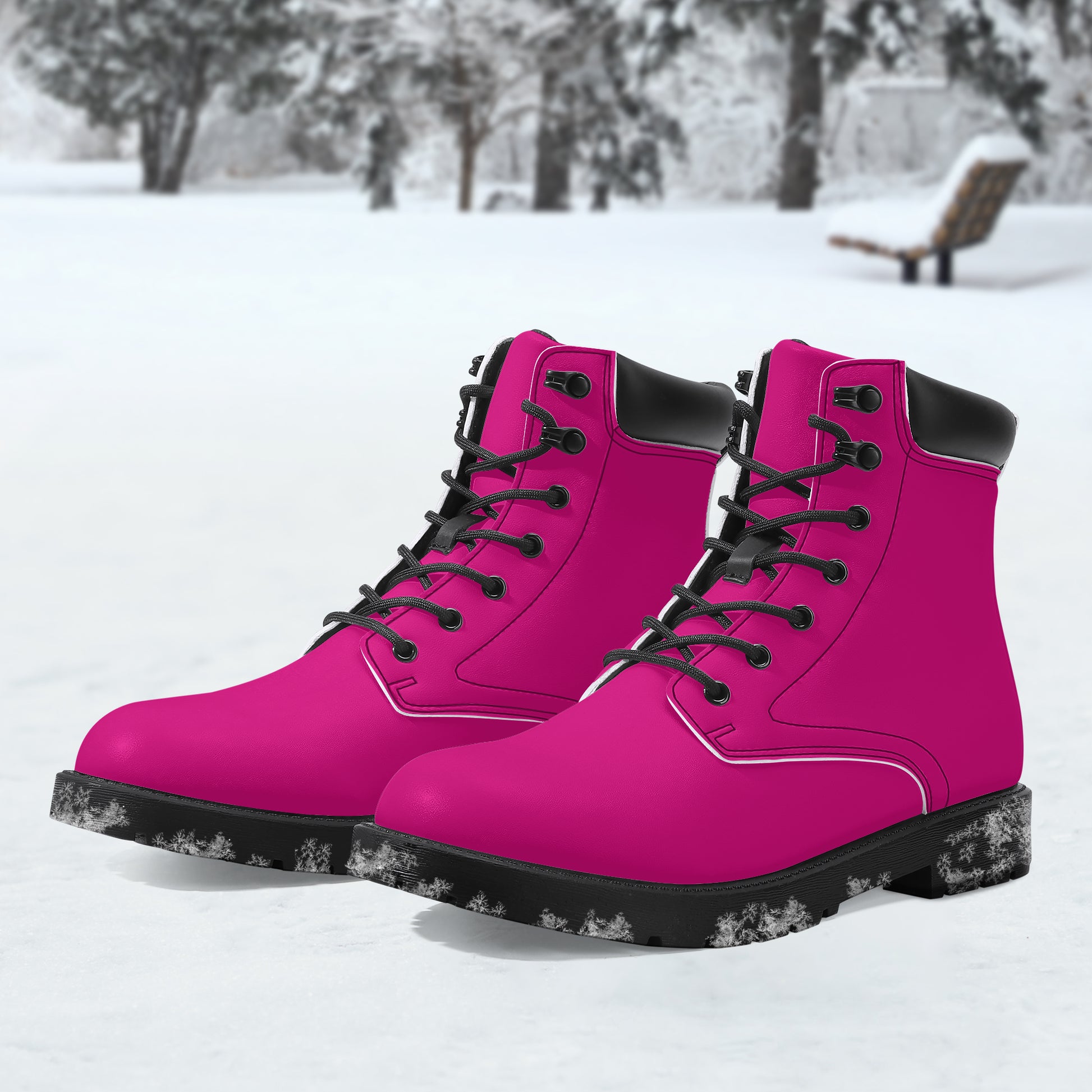 Pinke Leder Boots | Stylische und Warme Winterstiefel Boots JLR Design