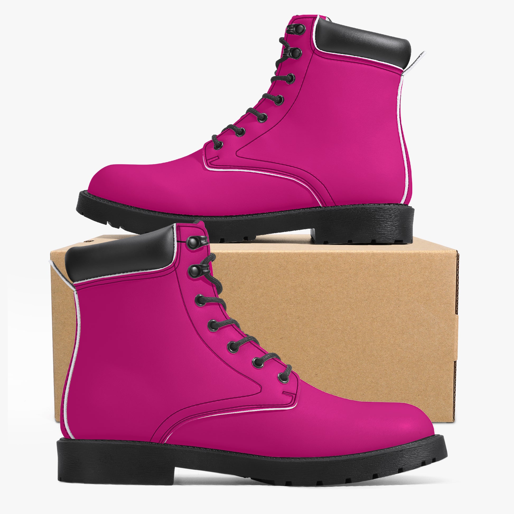 Pinke Leder Boots | Stylische und Warme Winterstiefel Boots JLR Design