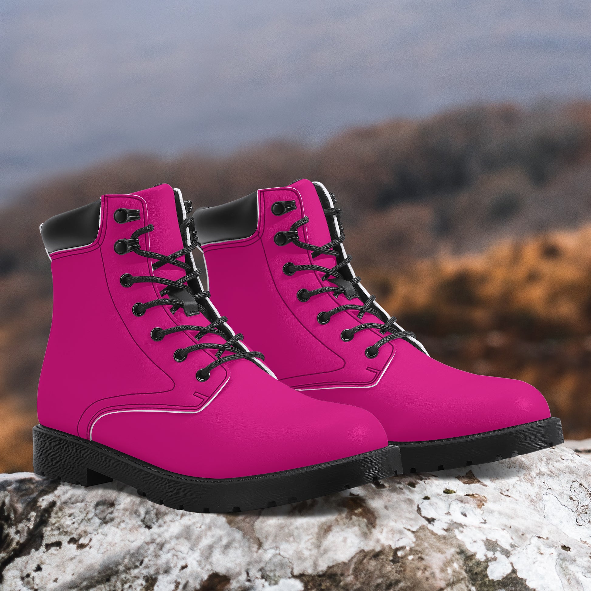 Pinke Leder Boots | Stylische und Warme Winterstiefel Boots JLR Design