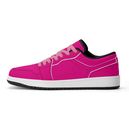 pinke-low-top-leder-sneaker-fur-damen-sneaker-jlr-design-55621 - JLR Design