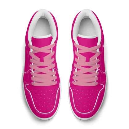 pinke-low-top-leder-sneaker-fur-herren-sneaker-jlr-design-25158 - JLR Design