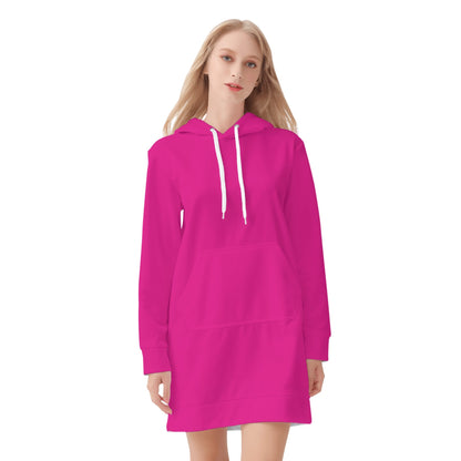 Pinker Velvet Hoodie Dress Hoodiekleid JLR Design