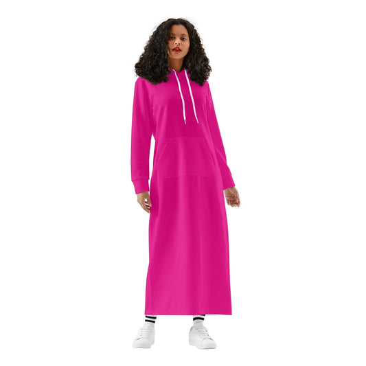 pinkes-bequemes-leichtes-hoodie-kleid-hoodiekleid-jlr-design-51553 - JLR Design