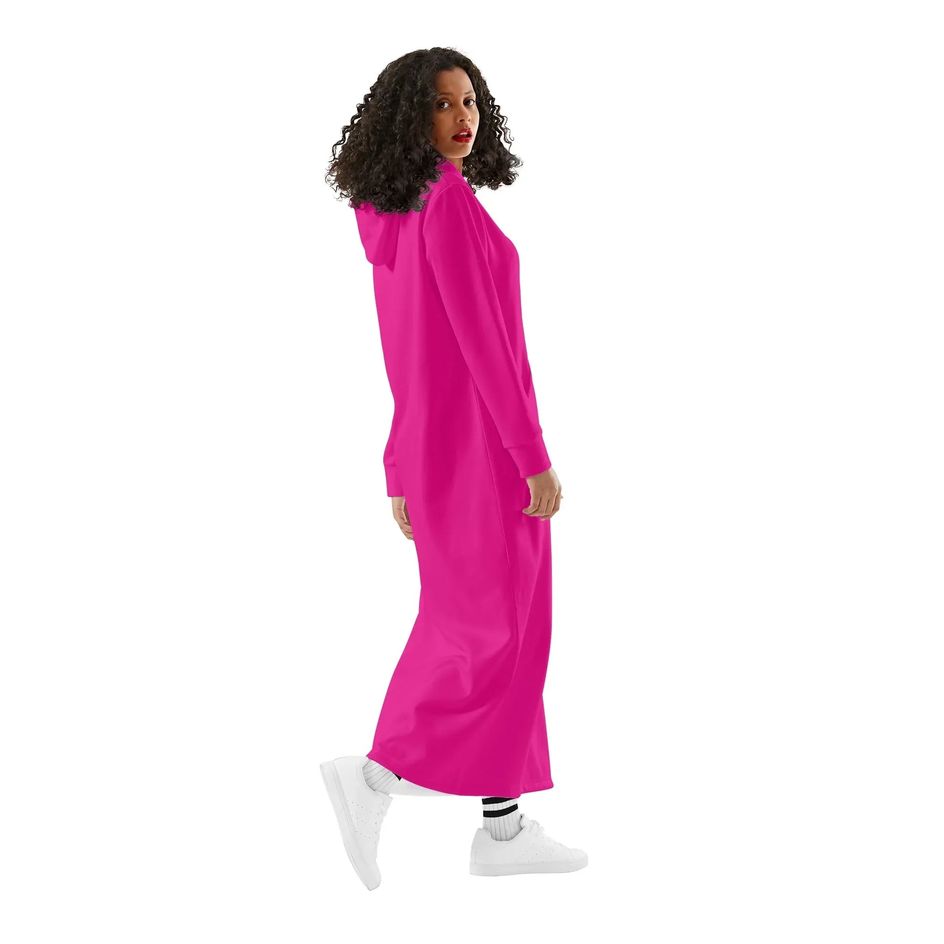 pinkes-bequemes-leichtes-hoodie-kleid-hoodiekleid-jlr-design-26337 - JLR Design