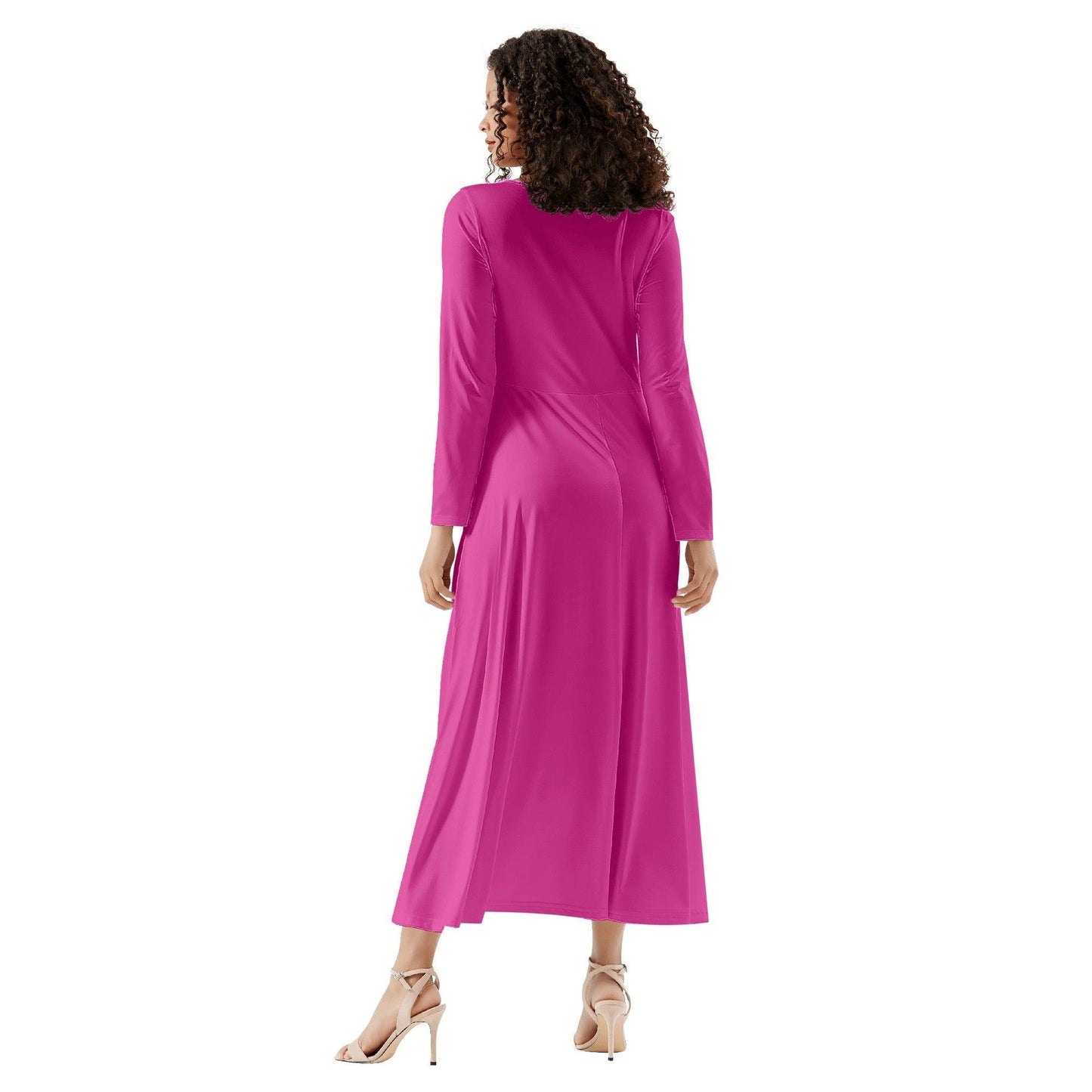 Pinkes Long Sleeve Dress Long Sleeve Dress 59.99 Dress, Long, Medium, Red, Sleeve, Violet JLR Design