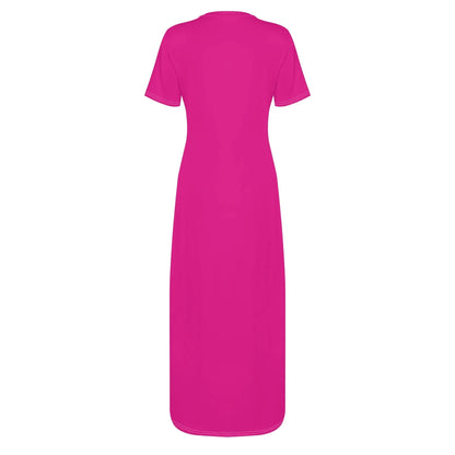 pinkes-short-sleeve-long-dress-long-dress-jlr-design-49701 - JLR Design