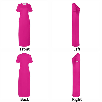 pinkes-short-sleeve-long-dress-long-dress-jlr-design-37989 - JLR Design