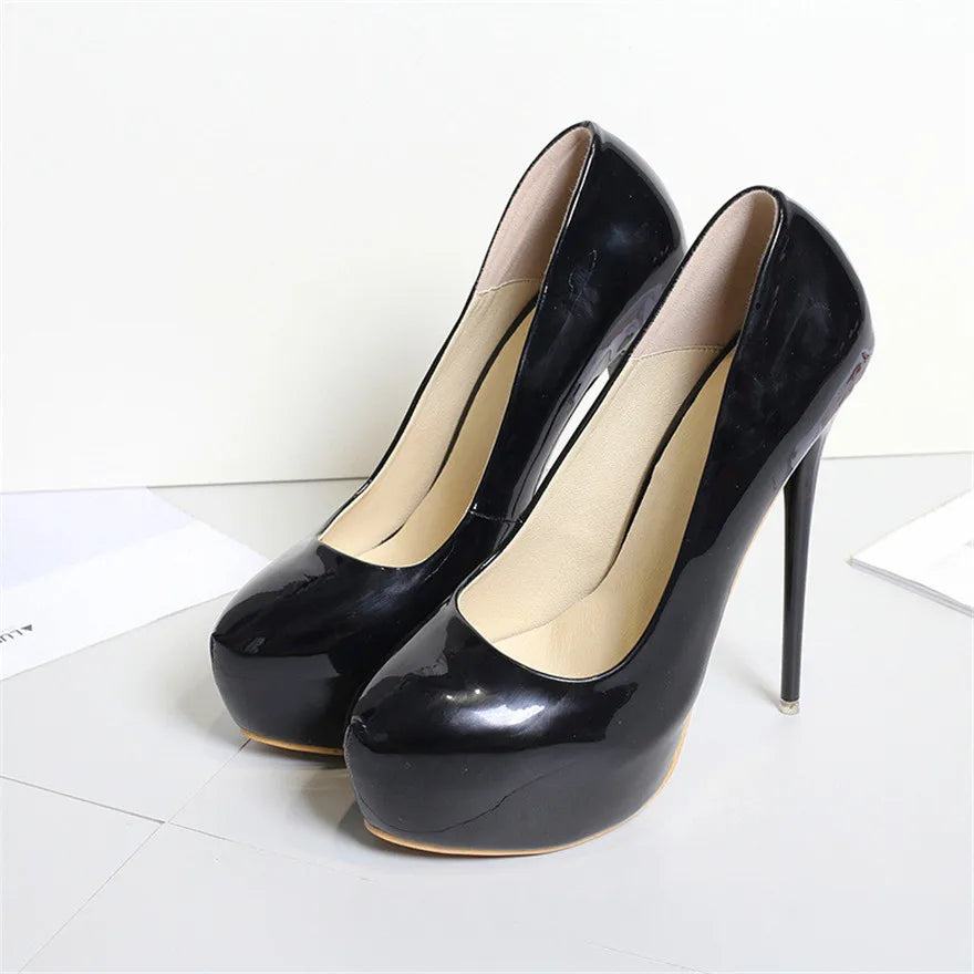 Plateau High Heels mit runder Spitze High Heels 84.99 Heels, High, Plateau, rot, schwarz, Weiß JLR Design