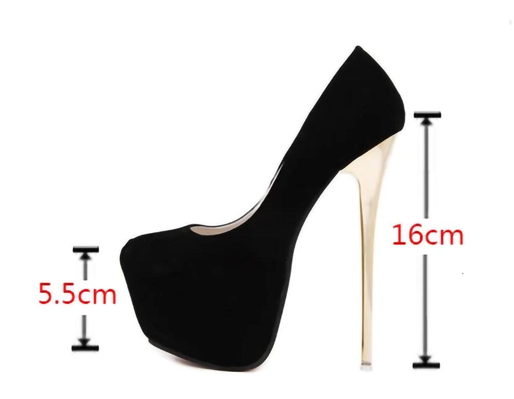 Plateau High Heels Pumps mit goldenen Absatz High Heels 62.99 Absatz, goldener, Heel, High, Plateau JLR Design