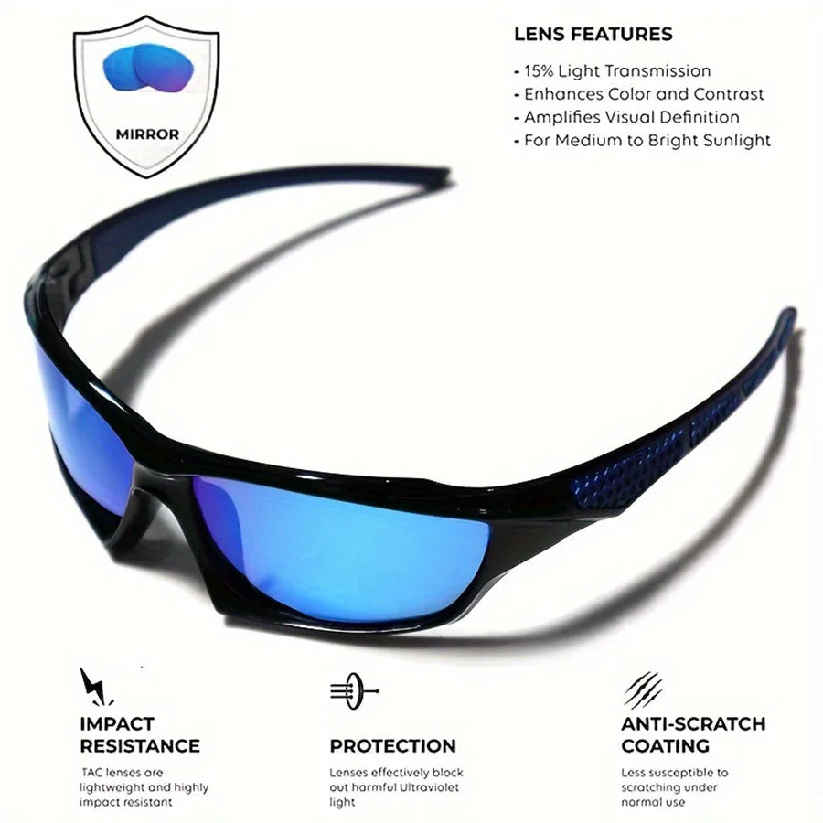 Polarisierte Sport-Sonnenbrille | Flexibler Rahmen | UV400 | Rund | Modisch Brille JLR Design