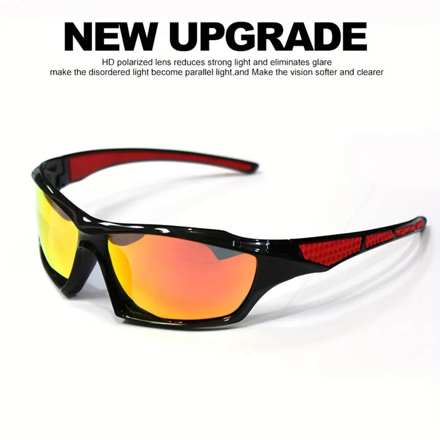 Polarisierte Sport-Sonnenbrille | Flexibler Rahmen | UV400 | Rund | Modisch Brille JLR Design