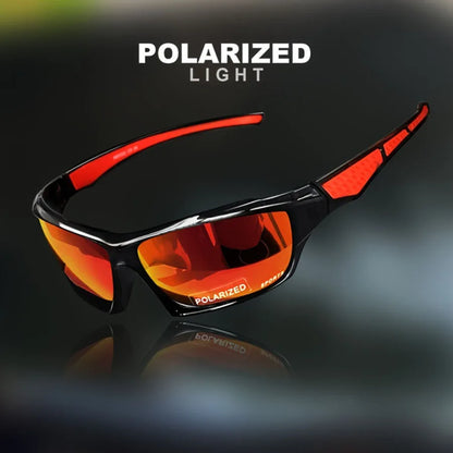 Polarisierte Sport-Sonnenbrille | Flexibler Rahmen | UV400 | Rund | Modisch Brille JLR Design