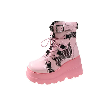 Punk-Stiefel mit Plattform: Der neue Hingucker Boots 77.99 Boots, Gothic, Pink JLR Design